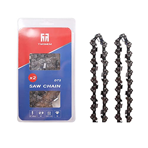 TWOMEM 2-Pack D72 20 Inches Chainsaw Chain 3/8’’ .05 Inch 72 Drive Links Compatible Replacement for Craftsman, Efco, Husqvarna, Makita, Partner, Poulan, Remington | The Storepaperoomates Retail Market - Fast Affordable Shopping