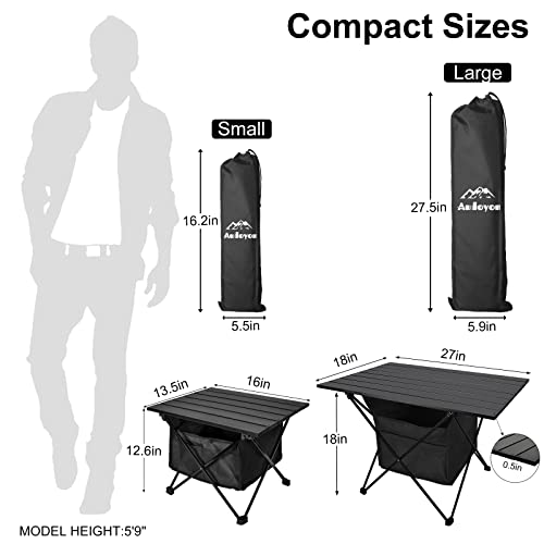 Audoyon Camping Table Folding Beach Table, Small Folding Table Portable, Ultralight Aluminum Camp Side Table with Bag, Compact Backpacking Travel Table for Outdoor Hiking, Picnics, Cooking（S） | The Storepaperoomates Retail Market - Fast Affordable Shopping