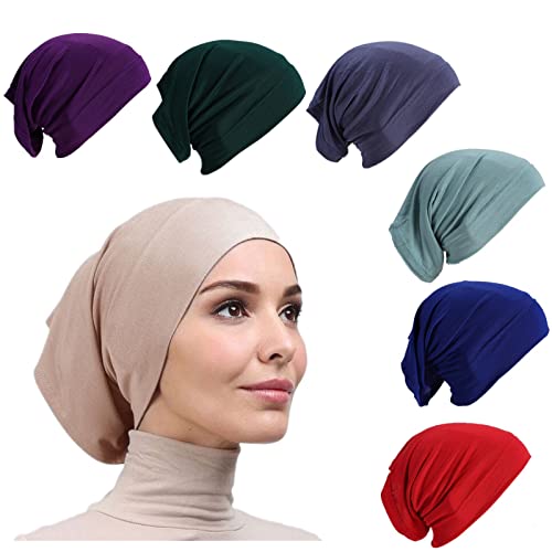 3 Pieces Women Under Scarf Hat Cap Bone Bonnet Hijab Islamic Neck Cover Muslim Under Scarf Hijab Cap Yellow
