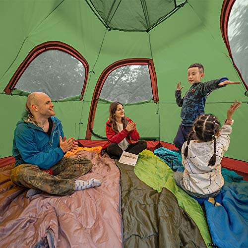 KAZOO Outdoor Camping Tent 2/4 Person Waterproof Camping Tents Easy Setup Two/Four Man Tent Sun Shade 2/3/4 People (Green 4P) | The Storepaperoomates Retail Market - Fast Affordable Shopping