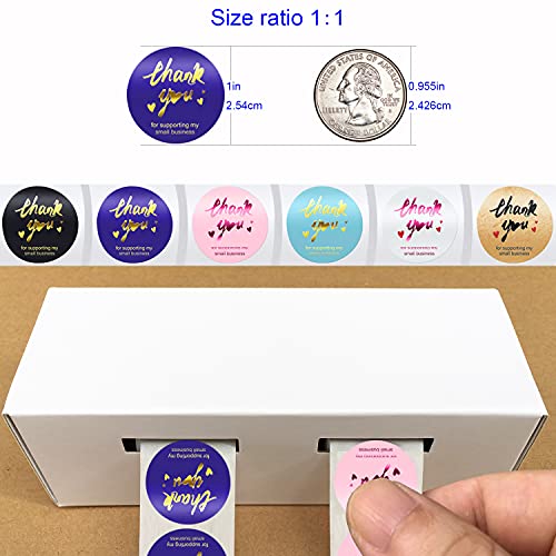 hongyuBO 1 Inch Thank You Stickers 6x550pcs/roll, Total 3300pcs,Font Bronzing,Strong Adhesive, for Baking Packaging,Envelope Seals, Small Business,Tags for Wedding,Birthday,Party, Wrap Bag Multicolor | The Storepaperoomates Retail Market - Fast Affordable Shopping