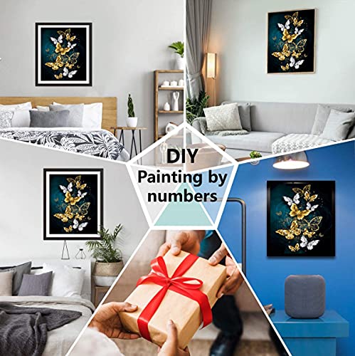 DUOLIYBC Paint by Numbers for Adults,DIY Paint by Number Beginner & Kids ,Butterfly Drawing Acrylic Paint and Brushes Sets,16×20 Inches Christmas Decor Decorations Gifts | The Storepaperoomates Retail Market - Fast Affordable Shopping