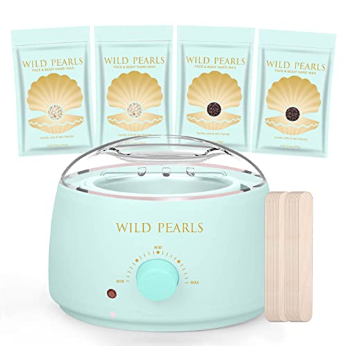 Waxing Kit Wax Warmer , Wild Pearls Waxing Kit for Women Men Hard Wax Kit with 25 Wax Accessories for Full Body Brazilian Bikini Armpit Hair Removal | The Storepaperoomates Retail Market - Fast Affordable Shopping
