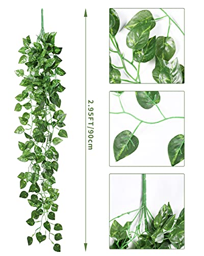 Omldggr 3 Pieces Artificial Hanging Ivy Vine Artificial Hanging Plants for Indoor Outside Home Garden Office Decor | The Storepaperoomates Retail Market - Fast Affordable Shopping