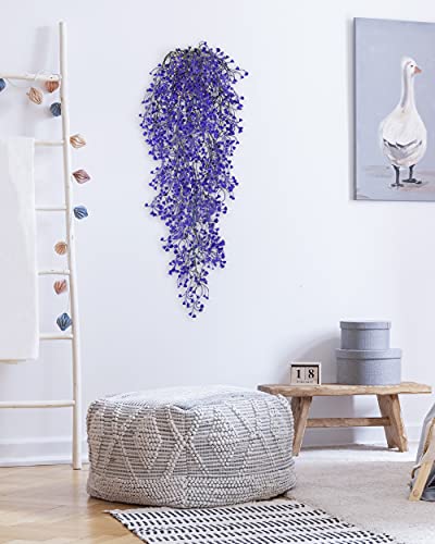 Omldggr 2 Pieces Artificial Hanging Vine Purple Fake Ivy Flower Hanging Willow Vine for Home Garden Office Wedding Decor (82cm) | The Storepaperoomates Retail Market - Fast Affordable Shopping