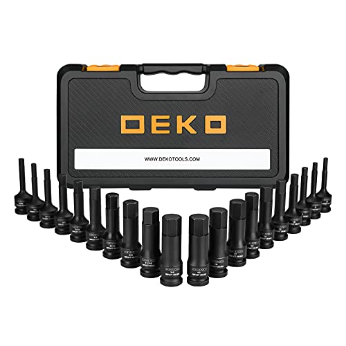 DEKOPRO 1/2″ Drive Master Impact Hex Bit Set, Hex Driver,20Piece, Cr-Mo Steel, SAE/Metric, 1/4″ – 3/4″, 6mm – 19mm, Meets ANSI Standards, Dual Size Markings, Heavy Duty Storage Case | The Storepaperoomates Retail Market - Fast Affordable Shopping
