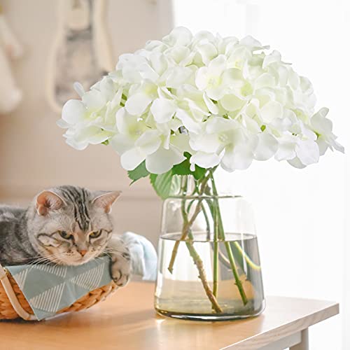 Auihiay 32 Pieces Artificial Hydrangea Flowers Hydrangea Flower Heads with Stems for Wedding Home Garden Centerpiece (Ivory) | The Storepaperoomates Retail Market - Fast Affordable Shopping