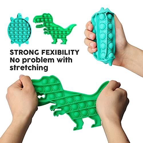 TOY Life Bubble Fidget Toys Push Pop Bubble Fidget Popping Silicone Sensory Toys Autism Learning Materials for Anxiety Stress Relief Squeeze Toy Gift for Kids Teens Adults – Dino & Turtle | The Storepaperoomates Retail Market - Fast Affordable Shopping