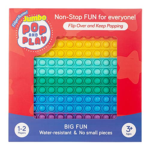 Dingfeng Big Size Push Pop Bubble Sensory Fidget Toys, Stress Reliever Silicone Pressure Relieving Toy, for Special Needs Children Autistic Kids Anxiety Adults Rainbow Color (30cm Square Rainbow) | The Storepaperoomates Retail Market - Fast Affordable Shopping