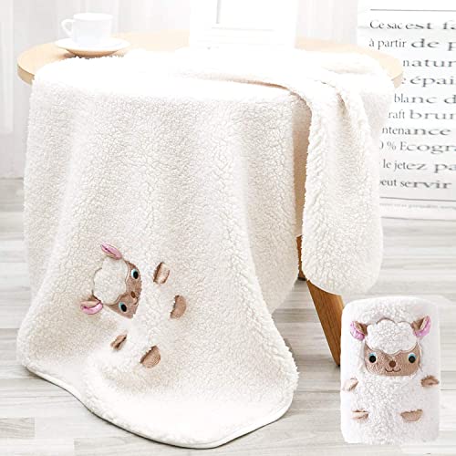 Baby Blankets for Girls – Fleece Baby Blankets for Girls and Boys | Ultra Soft Sherpa & Cozy Crib Blanket for Infants and Toddlers, Nursery Blanket with 3D Animal Embroidery, 36×24 Inch | The Storepaperoomates Retail Market - Fast Affordable Shopping
