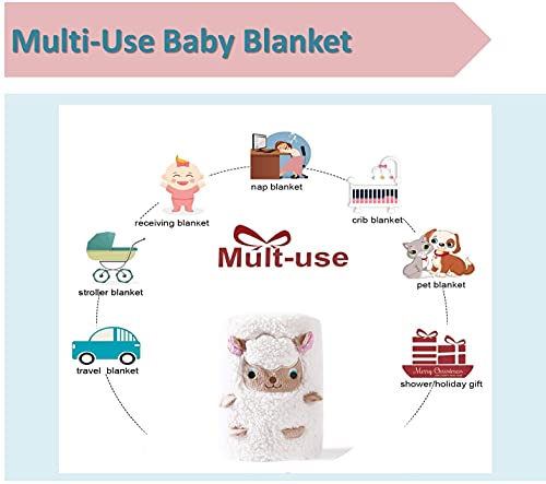 Baby Blankets for Girls – Fleece Baby Blankets for Girls and Boys | Ultra Soft Sherpa & Cozy Crib Blanket for Infants and Toddlers, Nursery Blanket with 3D Animal Embroidery, 36×24 Inch | The Storepaperoomates Retail Market - Fast Affordable Shopping