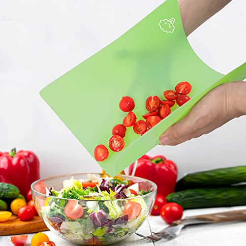 ZVP Plastic Cutting Boards for Kitchen, Flexible Cutting Mats, Colorful Chopping Boards with Food Icon, Non-Slip, Non Porous, BPA Free, Dishwasher Safe | The Storepaperoomates Retail Market - Fast Affordable Shopping