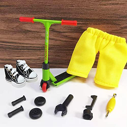 Mikemeng Finger Scooter with Tools and Shoes Finger Board Accessories for Kids Finger Toys- Pack 1 (Green Scooter) | The Storepaperoomates Retail Market - Fast Affordable Shopping