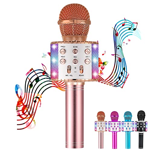 ANBOVES Karaoke Microphone for Kids Adults, Portable Handheld Bluetooth Wireless Karaoke Mic Speaker Machine Gifts for Birthday Party Christmas | The Storepaperoomates Retail Market - Fast Affordable Shopping