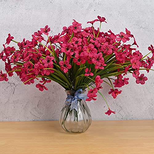 20 Bundles Artificial Flowers Outdoor Fake Flowers UV Resistant No Fade Faux Plastic Garden Porch Greenery Shrubs Window Box Decorating,Wedding Flower,Aisle Table Centerpiece Party (Rose) | The Storepaperoomates Retail Market - Fast Affordable Shopping
