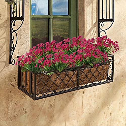 20 Bundles Artificial Flowers Outdoor Fake Flowers UV Resistant No Fade Faux Plastic Garden Porch Greenery Shrubs Window Box Decorating,Wedding Flower,Aisle Table Centerpiece Party (Rose) | The Storepaperoomates Retail Market - Fast Affordable Shopping