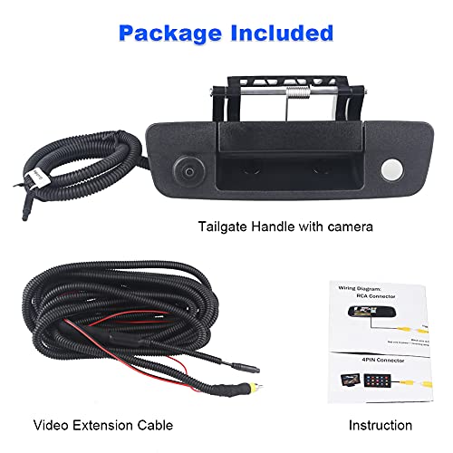 JDMON Compatible with Replace Rear View Camera Backup Tailgate Handle Camera Dodge Ram 1500 Years 2009-2017 2500 3500 Years 2010-2017 Waterproof Black Tailgate Handle with Camera | The Storepaperoomates Retail Market - Fast Affordable Shopping