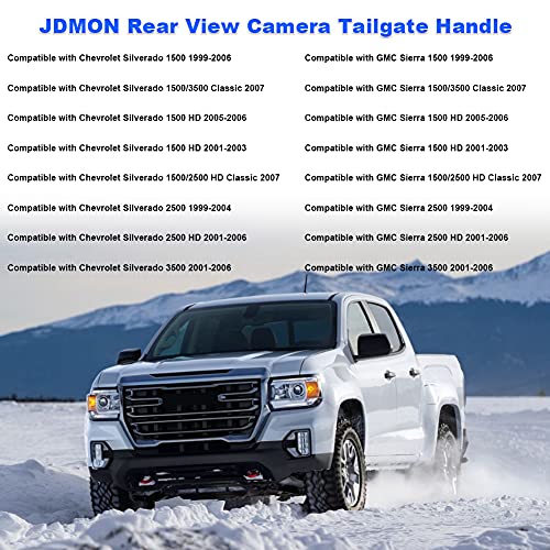 JDMON Compatible with Rear View Camera Tailgate Handle Chevy Silverado and GMC Sierra 1999 2000 2001 2002 2003 2004 2005 2006 Waterproof Black Tailgate Handle with Camera | The Storepaperoomates Retail Market - Fast Affordable Shopping