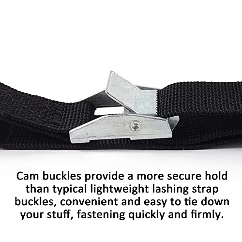 YOOHUA 6PCS Premium Lashing Strap Short 1″ x 6.5 ft, Cam Buckle Tie Down Straps Heavy Duty Secure Straps up to 700 lbs Capacity for Motorcycle,SUP, Kayak, Canoe, Surfboard, Cargo, Boat,Trailer | The Storepaperoomates Retail Market - Fast Affordable Shopping