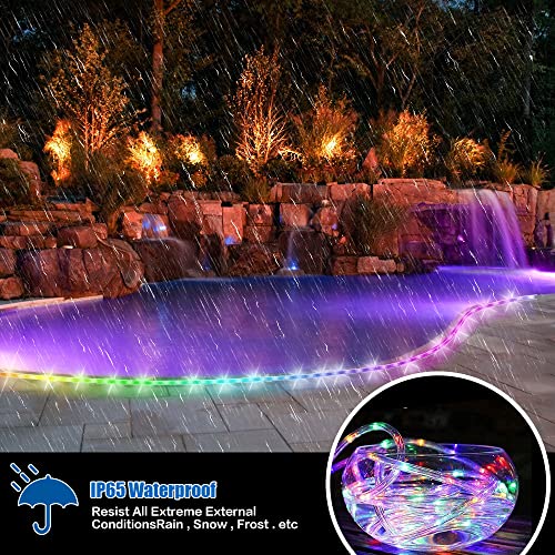 LED Rope Lights, USB Plug in String Lights with Remote 66ft 200LEDs 8 Mode Tube Lights Indoor Outdoor Waterproof Winkle Firefly Lights for Home Party Wedding Garden Camping Decor (Multi-Colored) | The Storepaperoomates Retail Market - Fast Affordable Shopping