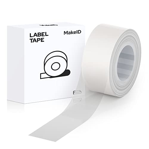 MakeID Compatible Label Tape Replacement Label Maker Tape, 0.63 inch x 13′ (16mm x 4m) Laminated for L1 Q1 E1 Label Maker, Black on Transparent | The Storepaperoomates Retail Market - Fast Affordable Shopping