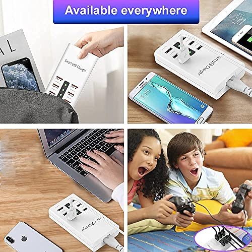 Multiple Smart USB Charger,30W/6A 6Port Wall Charging Station,Fast Charger Multi Port Hub for Phone,Tablet and More (Included Power Board Fixator | The Storepaperoomates Retail Market - Fast Affordable Shopping