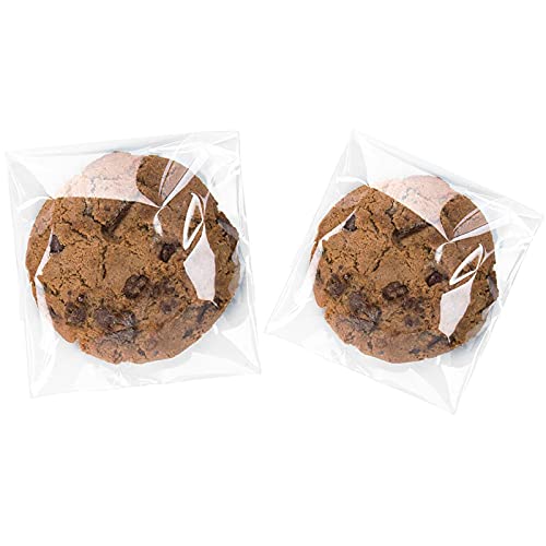Self Sealing Cellophane Bags, 4×6 Inch Cookie Bags, Clear Resealable Cellophane Bags Self Adhesive,100 Pcs