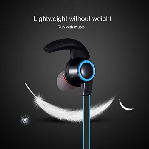 Wireless Bluetooth 5.0 Earphones,Neckband Sports Headset with Microphone Noise Cancelling Stereo Bass Earbuds Rechargeable in-Ear Sport Earphone for Work, Home Office Black Blue One Size | The Storepaperoomates Retail Market - Fast Affordable Shopping