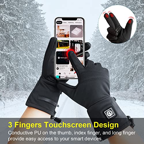 Upgraded Heated Glove Liners for Men Women, Rechargeable Electric Battery Heated Gloves Windproof Winter Glove Liners Thin Gloves Hand Warmer for Ski Snowboarding Hunting（M/L） | The Storepaperoomates Retail Market - Fast Affordable Shopping