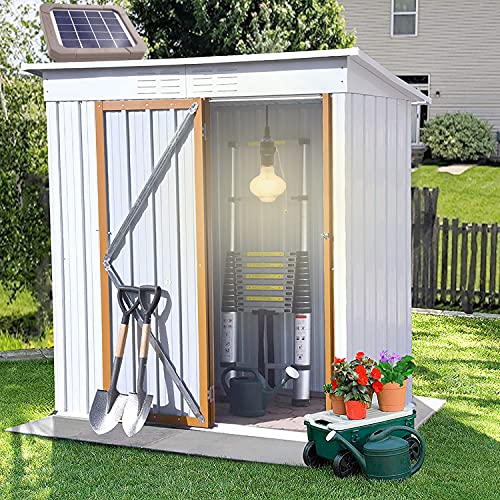 AKASAKI Solar Shed Light, Outdoor Garden Storage Cabin Workshop Garage Patio, Warm White, Day Night Use | The Storepaperoomates Retail Market - Fast Affordable Shopping