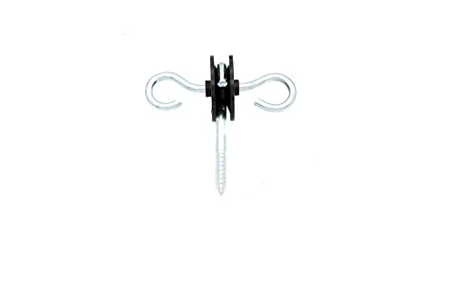 JBT 2 Rings Electric Fence Screw-in Gate Handle Anchor,Wood Post Screw-in Insulator, Black | The Storepaperoomates Retail Market - Fast Affordable Shopping