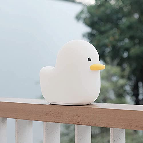 Yesinaly Duck Night Light Duck Lamp Cute Animal Silicone Nursery Rechargeable Table Bedside Lamp Timer Setting with Touch Sensor for Bedroom Women Breastfeeding Kid Home Decoration | The Storepaperoomates Retail Market - Fast Affordable Shopping