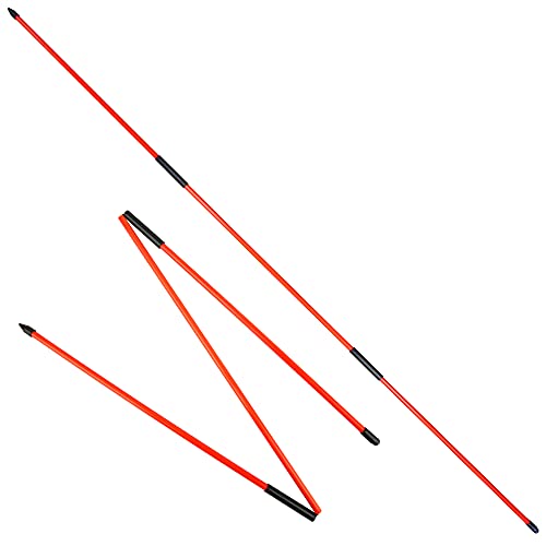 KYTAI 2Pcs Golf Alignment Training Sticks,Collapsible Golf Practice Rods Posture Corrector Golf Training aid(Orange)