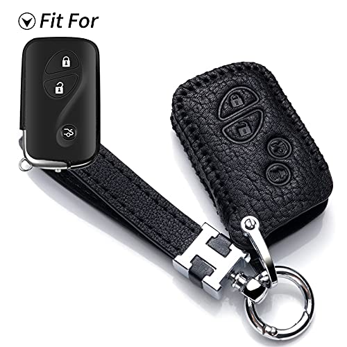 Pangjianqing Leather Car Key Fod Cover Case Protector Keyless Fob Holder Fit for Lexus GS430 GS300 IS350 IS250 With Keychain, Model B_black, Large | The Storepaperoomates Retail Market - Fast Affordable Shopping