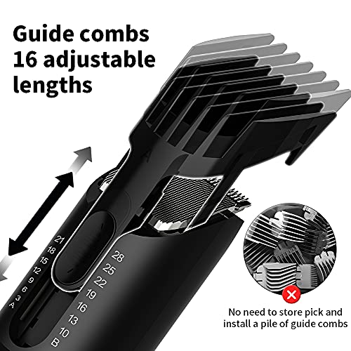 Cordless Hair Clippers for Men | Men’s Hair Clippers Professional Quality | Bololo Rechargeable Hair Clippers Men | Trimmers for Men and Family with Adjustable Guide Combs | IPX7 100% Waterproof | The Storepaperoomates Retail Market - Fast Affordable Shopping