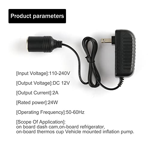 SINGARO AC to DC Converter, 100-240V to 12V 2A 24W Car Cigarette Lighter Socket, Automotive Cigarette Lighter Adapter, Car Interior Accessories, Compatible with Devices Less Than 2A | The Storepaperoomates Retail Market - Fast Affordable Shopping