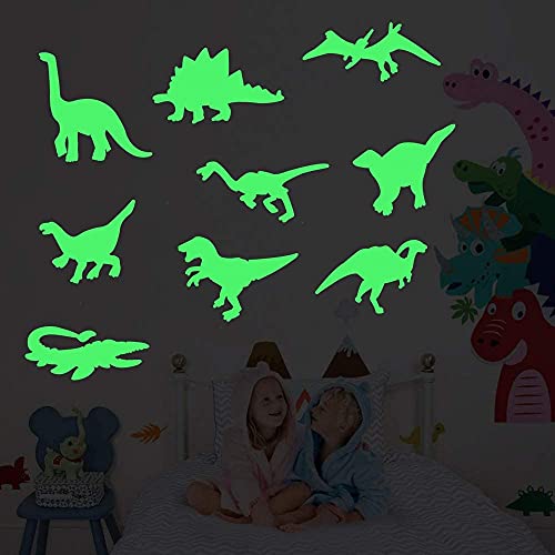 45 PCS Luminous Dinosaur Wall Stickers, Dinosaur Decor for Kids,Glow in The Dark Wall Decals,Dinosaur Decorations for Kids Room | The Storepaperoomates Retail Market - Fast Affordable Shopping