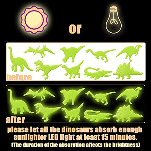 45 PCS Luminous Dinosaur Wall Stickers, Dinosaur Decor for Kids,Glow in The Dark Wall Decals,Dinosaur Decorations for Kids Room | The Storepaperoomates Retail Market - Fast Affordable Shopping