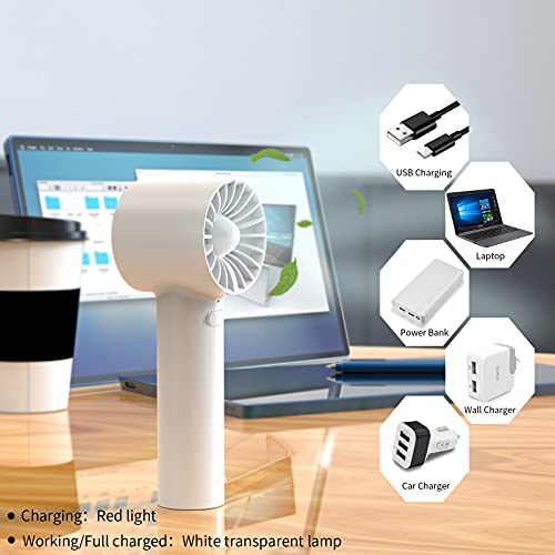 Mr. Lei Handheld Fan, Mini Portable Hand Held Fan with USB Rechargeable Battery, 3 Speed Personal Desk Fan, 6-12 Hours Operated Small Makeup Eyelash Fan for Women Girl Kid Outdoor Travel | The Storepaperoomates Retail Market - Fast Affordable Shopping