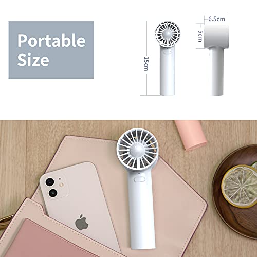 Mr. Lei Handheld Fan, Mini Portable Hand Held Fan with USB Rechargeable Battery, 3 Speed Personal Desk Fan, 6-12 Hours Operated Small Makeup Eyelash Fan for Women Girl Kid Outdoor Travel | The Storepaperoomates Retail Market - Fast Affordable Shopping
