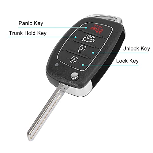 X AUTOHAUX Replacement Keyless Entry Remote Car Key Fob 433MHz TQ8-RKE-4F25 for Hyundai Tucson 2016 2017 2018 2019 95430-D3010 with Door Key | The Storepaperoomates Retail Market - Fast Affordable Shopping