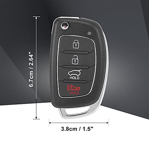 X AUTOHAUX Replacement Keyless Entry Remote Car Key Fob 433MHz TQ8-RKE-4F25 for Hyundai Tucson 2016 2017 2018 2019 95430-D3010 with Door Key | The Storepaperoomates Retail Market - Fast Affordable Shopping