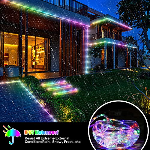 CASAVIDA 50 Feet LED Outdoor String Lights, Fairy Lights Battery Operated with Remote, Twinkle String Lights Tube Lights for Bedroom, Dorm, Patio, Garden, Christmas, Party, 16color | The Storepaperoomates Retail Market - Fast Affordable Shopping