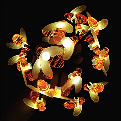 CHENGBEI Waterproof IP65 30 Cute Honeybee LED Lights 8 Modes Fairy Decorative Light for Outdoor Wedding Homes Gardens Patio Party