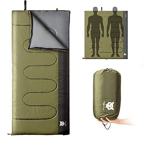 Night Cat Camping Sleeping Bag for Adults 3 Seasons Portable Lightweight Backpacking Hiking Traveling Indoor Outdoor Temperature 5-15℃ 2.6×6.3ft Switch to a Quilt or Blanket
