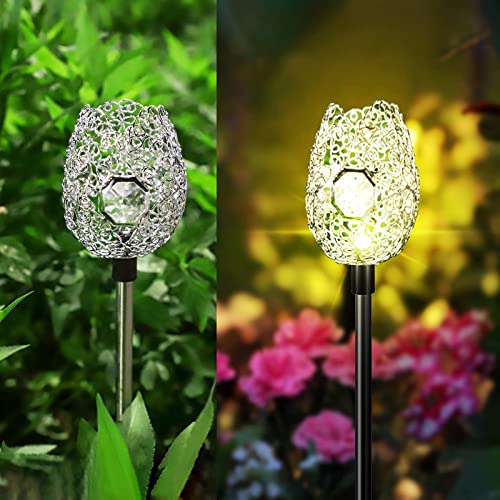 Solar Outdoor Lights 2 Packs,Garden Decor Pathway Lights Anzid Landscape Lighting Waterproof for Outside Backyard Fence Lawn Patio | The Storepaperoomates Retail Market - Fast Affordable Shopping
