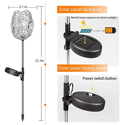 Solar Outdoor Lights 2 Packs,Garden Decor Pathway Lights Anzid Landscape Lighting Waterproof for Outside Backyard Fence Lawn Patio | The Storepaperoomates Retail Market - Fast Affordable Shopping