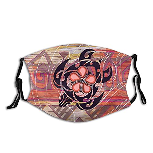 gmani Polynesian Tribal Turtle Face Mask Washable Reusable Balaclava Bandana with 2 Filters for Adult Men and Women … | The Storepaperoomates Retail Market - Fast Affordable Shopping
