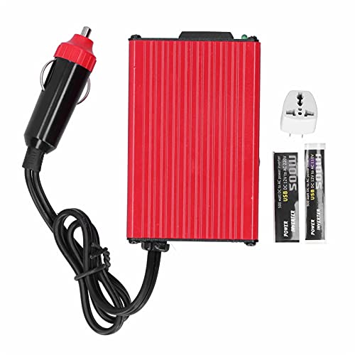 Qqmora Power Inverter 500W Dual USB Ports for Automobile Home Outdoor DC 12V to AC Aluminum?Magnesium Alloy ABS (220V)(220V) | The Storepaperoomates Retail Market - Fast Affordable Shopping
