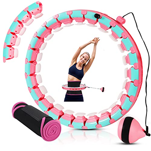 Smart Weighted Hoola Hoop Plus Size 60 Inch, 29 Knots Infinity Fitness Hoop with Extra Links, 2 in 1 Adjustable and Detachable Massage Great for Women and Beginners | The Storepaperoomates Retail Market - Fast Affordable Shopping